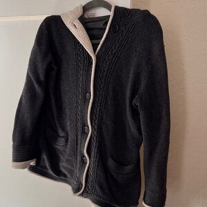 L.L. Bean hooded cardigan sweater